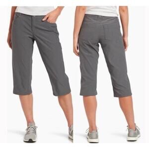 KUHL Women's Trekr Kapri Pant Gray Size 12 Hiking Outdoor Travel